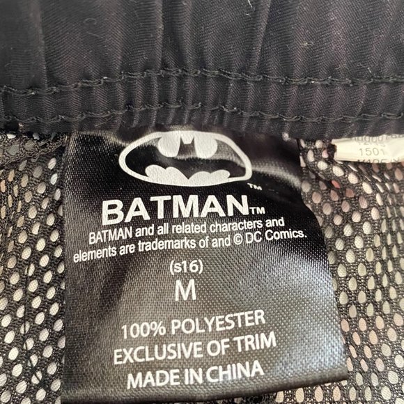 DC Comics Swim Trunks Men Size 32 Black Retro Batman Robin Superman Board Shorts - Picture 12 of 14